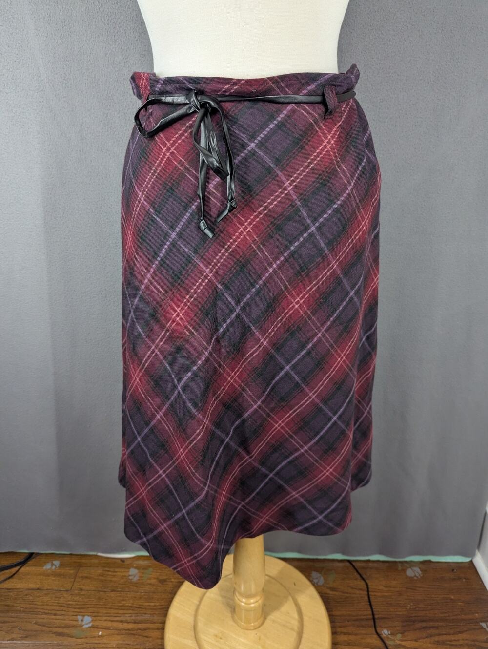 White Stag Skirt Womens 16 Red Cherry Jubilee Plaid Vintage NWT NOS